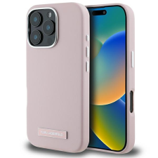 Karl Lagerfeld KLHMP16XPGMSRPP FW Metal Plate MagSafe keménytok iPhone 16 Pro Max - rózsaszín tok és táska