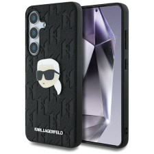 Karl Lagerfeld Leather Monogram Pin Logo Karl Head tok Samsung Galaxy S25 - fekete tok és táska