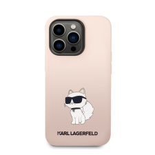 Karl Lagerfeld Liquid Choupette NFT szilikon hátlap tok Apple iPhone 14 Pro, rózsaszín tok és táska