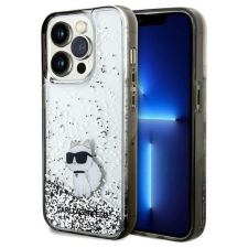 Karl Lagerfeld Liquid Glitter Choupette tok iPhone 14 Pro-hoz - átlátszó tok és táska