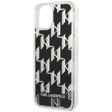 Karl Lagerfeld Liquid Glitter Monogram Apple iPhone 14 tok fekete (KLHCP14SLMNMK) (KLHCP14SLMNMK) - Telefontok tok és táska