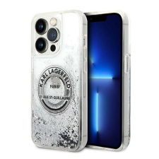 Karl Lagerfeld Liquid Glitter RSG Apple iPhone 14 Pro hátlap tok, ezüst tok és táska