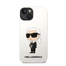 Karl Lagerfeld Liquid Ikonik NFT szilikon hátlap tok Apple iPhone 14 Plus, fehér tok és táska