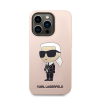 Karl Lagerfeld Liquid Ikonik NFT szilikon hátlap tok Apple iPhone 14 Pro, rózsaszín