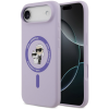 Karl Lagerfeld Liquid Karl and Choupette iPhone Air lila szilikon MagSafe tok (KLHMP17MSCMKCRHU)
