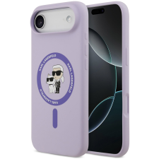 Karl Lagerfeld Liquid Karl and Choupette iPhone Air lila szilikon MagSafe tok (KLHMP17MSCMKCRHU) tok és táska