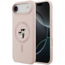 Karl Lagerfeld Liquid Karl and Choupette iPhone Air rózsaszín szilikon MagSafe tok (KLHMP17MSCMKCRHP) tok és táska