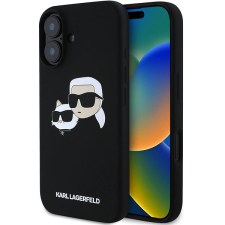 Karl Lagerfeld Liquid Silicone Double Heads iPhone 16 MagSafe fekete tok tok és táska