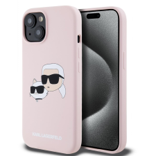 Karl Lagerfeld Liquid Silicone Double Heads MagSafe iPhone 15 Pink tok (KLHMP15SSKCHPPLP) tok és táska