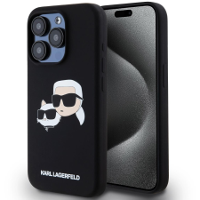 Karl Lagerfeld Liquid Silicone Double Heads MagSafe iPhone 15 Pro Black tok (KLHMP15LSKCHPPLK) tok és táska