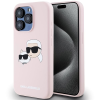 Karl Lagerfeld Liquid Silicone Double Heads MagSafe iPhone 15 Pro Max Pink tok