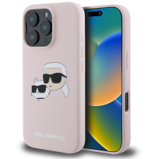 Karl Lagerfeld Liquid Silicone Double Heads MagSafe iPhone 16 Pro Pink tok (KLHMP16LSKCHPPLP) tok és táska