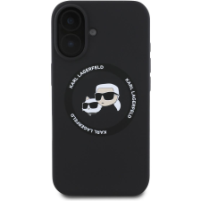 Karl Lagerfeld Liquid Silicone K&CH Heads MagSafe iPhone 16 Black tok (KLHMP16SSKCHTCK) tok és táska