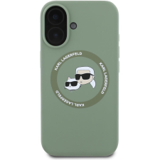 Karl Lagerfeld Liquid Silicone K&CH Heads MagSafe iPhone 16 Kaki tok (KLHMP16SSKCHTCA) tok és táska