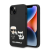Karl Lagerfeld Liquid Silicone Karl &amp; Choupette Apple iPhone 14 Plus Magsafe hátlap tok, fekete