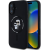 Karl Lagerfeld Liquid Silicone Karl and Choupette iPhone 16 Plus MagSafe fekete tok