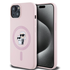 Karl Lagerfeld Liquid Silicone Karl and Choupette MagSafe iPhone 14 Pink tok tok és táska
