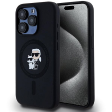 Karl Lagerfeld Liquid Silicone Karl and Choupette MagSafe iPhone 14 Pro Black tok tok és táska