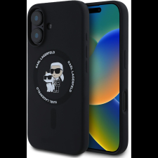 Karl Lagerfeld Liquid Silicone Karl and Choupette MagSafe iPhone 16 Black tok (KLHMP16SSCMKCRHK) tok és táska