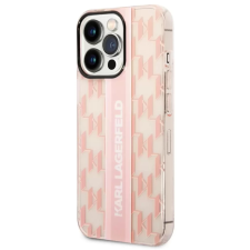 Karl Lagerfeld Mono Vertical Stripe hátlaptok iPhone 14 Pro rózsaszín tok és táska
