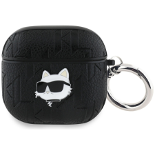 Karl Lagerfeld Monogram Choupette Head Case AirPods 4-hez - Fekete fülhallgató, fejhallgató tok