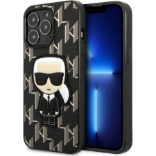 Karl Lagerfeld Monogram Ikonik Apple iPhone 13 Pro Szilikon Tok - Fekete/Mintás (KLD1363) tok és táska