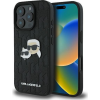 Karl Lagerfeld Monogram Karl&Chaoupette Head Pin iPhone 16 Pro kemény hátlap tok, fekete KLHCP16LPGKLKCPK (KLHCP16LPGKLKCPK)