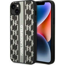 Karl Lagerfeld Monogram Stripe Apple iPhone 14 hátlap tok, szürke (KLD1141) tok és táska
