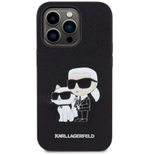Karl Lagerfeld PU Saffiano Karl and Choupette iPhone 15 Pro fekete tok tok és táska