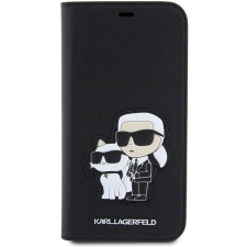 Karl Lagerfeld PU Saffiano Karl and Choupette NFT Book iPhone 12/12 Pro tok, fekete tok és táska