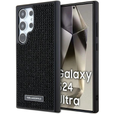 Karl Lagerfeld Rhinestone Metal Logo tok Samsung Galaxy S24 Ultra - fekete tok és táska