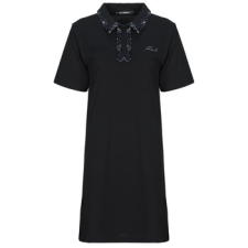 Karl Lagerfeld Rövid ruhák BOUCLE MIX POLO DRESS Fekete EU S női ruha