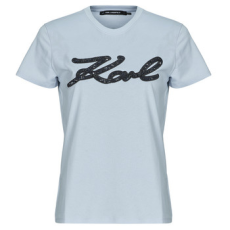 Karl Lagerfeld Rövid ujjú pólók BOUCLE KARL SIGNATURE T-SHIRT Kék EU M