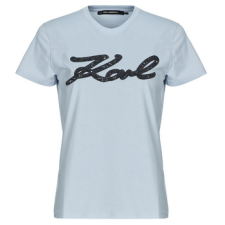 Karl Lagerfeld Rövid ujjú pólók BOUCLE KARL SIGNATURE T-SHIRT Kék EU S női póló
