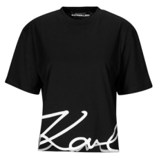 Karl Lagerfeld Rövid ujjú pólók KARL SIGNATURE HEM T-SHIRT Fekete EU M