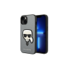 Karl Lagerfeld Saffiano Karl Head Patch Apple iPhone 14 Plus Műbőr Tok - Ezüst (KLHCP14MSAPKHG)