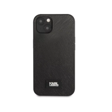 Karl Lagerfeld Saffiano Plaque Apple iPhone 13 Tok - Fekete (KLHCP13MSFMP2K) tok és táska