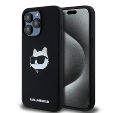 Karl Lagerfeld Silicone Choupette Head MagSafe-kompatibilis tok iPhone 15 Pro Max - fekete tok és táska