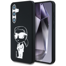 Karl Lagerfeld Silicone Graffiti Ikonik Printed Logo Samsung Galaxy S25 MagSafe tok, fekete tok és táska