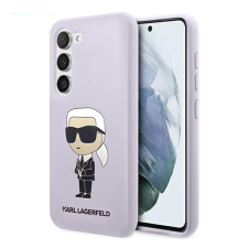 Karl Lagerfeld Silicone Ikonik Samsung Galaxy S23+, szilikon tok, lila tok és táska