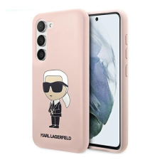 Karl Lagerfeld Silicone Ikonik Samsung Galaxy S23+, szilikon tok, rózsaszín tok és táska