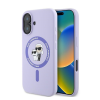 Karl Lagerfeld Silicone KC Heads Ring Apple iPhone 16 Plus hátlap tok, lila KLHMP16MSCMKCRHU