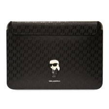 Karl Lagerfeld Sleeve Saffiano Monogram Ikonik KLCS16SAKHPKK 16" laptop tok, fekete számítógéptáska