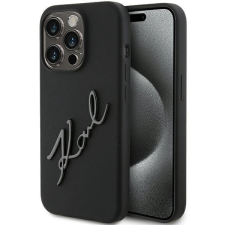 Karl Lagerfeld szilikon Karl Script tok iPhone 15 Pro - fekete tok és táska
