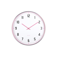 Karlsson 5969BP design falióra rózsaszín, átmérő40 cm, rózsaszín falióra