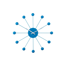 Karlsson 5977BB design falióra, kék, átmérő 40 cm, kék falióra