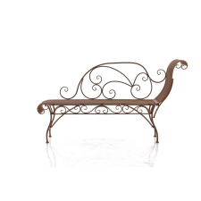 Karma kerti fém pad antik barna 78x156x46 cm 11177432 kerti bútor