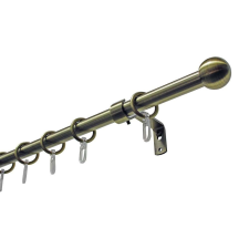  Karnisszett fém 120 cm gömb véggel antik réz szín karnis, függönyrúd