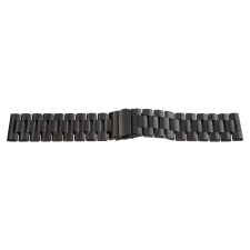  Karóra csat  békazárral, acél, fekete színű, 24mm óraszíj