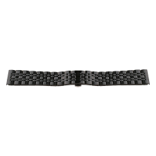  Karóra csat  pillangózárral, acél, fekete színű, 22mm óraszíj